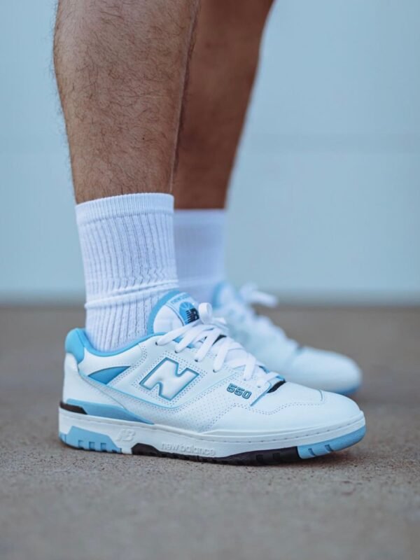 New Balance 550 Unc White University Blue