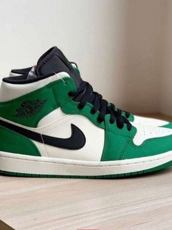 Air Jordan Green and White Sneakers