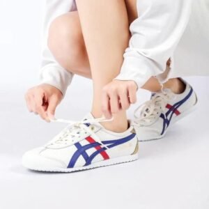 Onitsuka Tiger Mexico 66 White Blue Red Metallic Gold