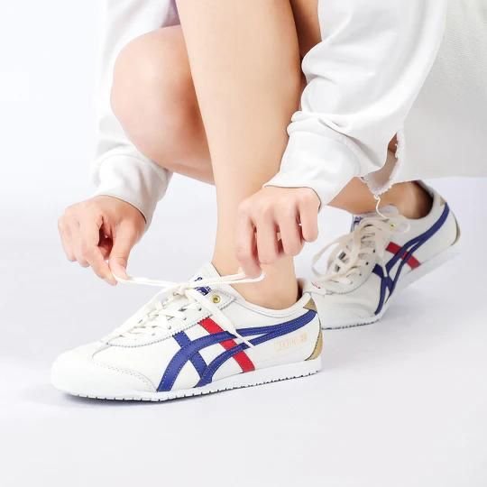 Onitsuka Tiger Mexico 66 White Blue Red Metallic Gold