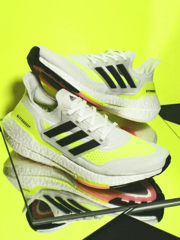 Adidas UltraBoost 21 White Solar Yellow