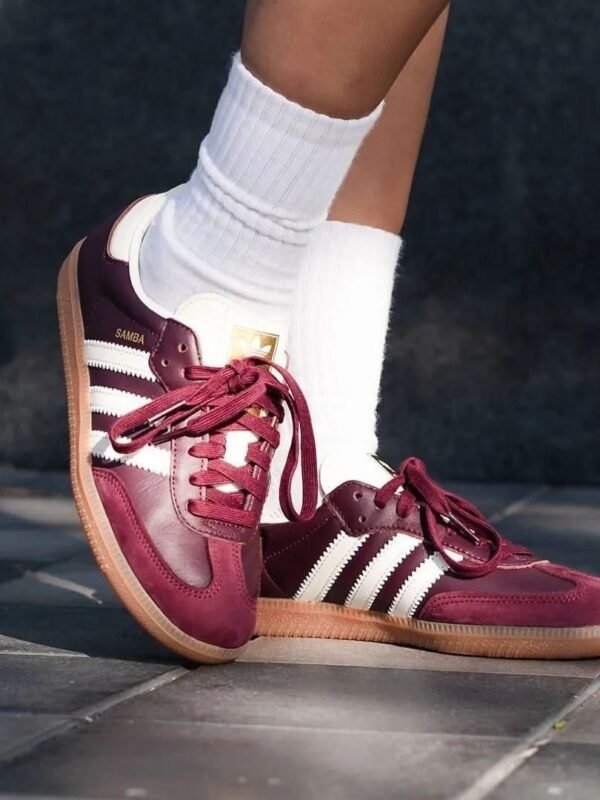 Adidas Samba OG Maroon Gold Metallic